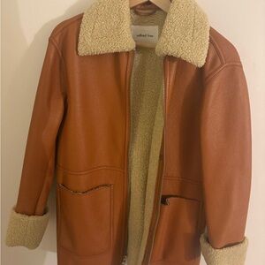 Aritzia Sherpa/ faux leather jacket